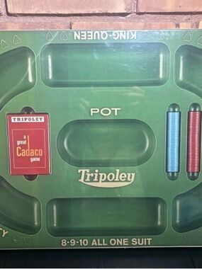 Vintage 1968 Cadaco Tripoley Board Game Special Edition 300 Michigan Rummy New